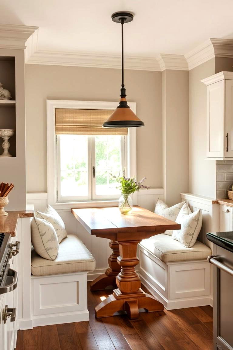 Built in Breakfast Nook - 25 French Country Kitchen Ideas