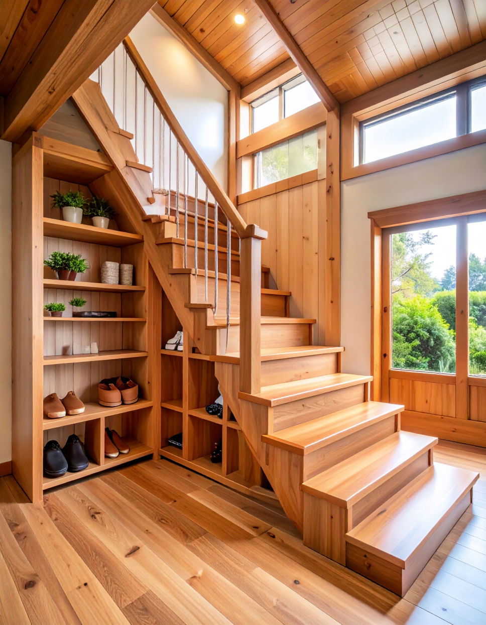 Built in Storage Under Stairs for Hidden Efficiency Tiny House Design Ideas
