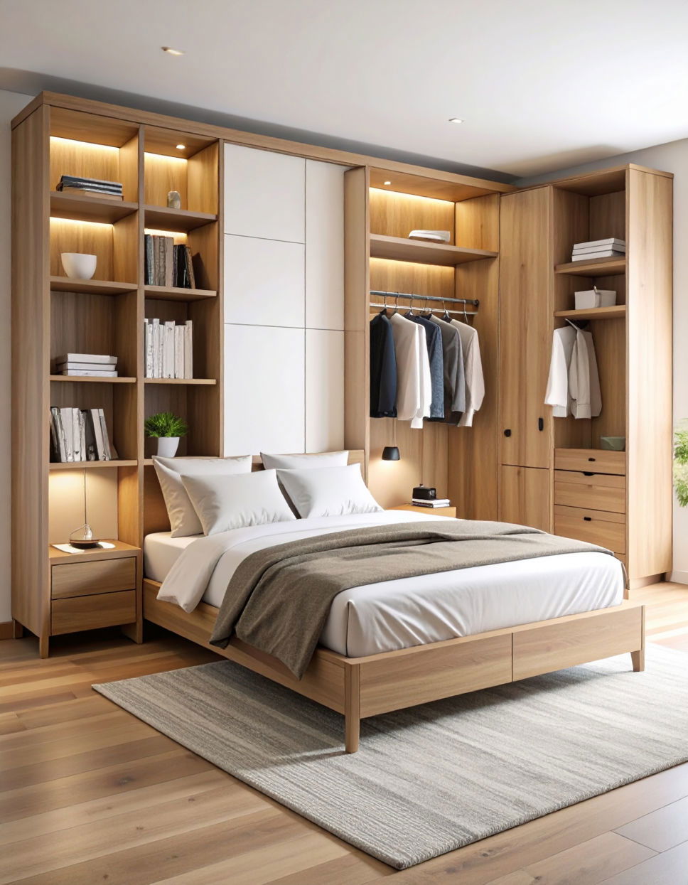 Built in Wardrobes as Bedside Tables