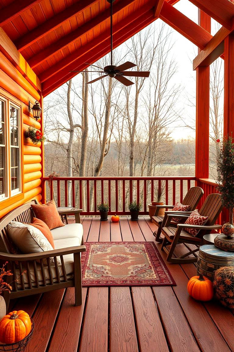 Burnt Orange for a Warm Inviting Feel - 25 Deck Color Ideas