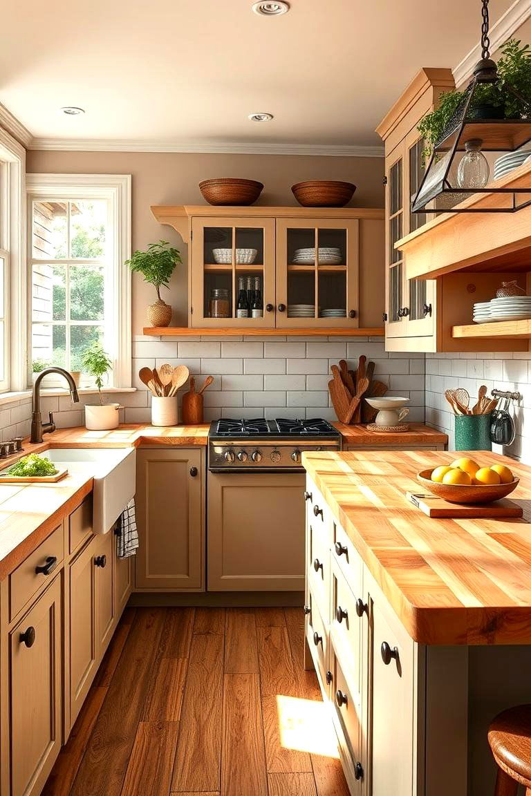 Butcher Block Countertops - 25 Traditional Kitchen Ideas