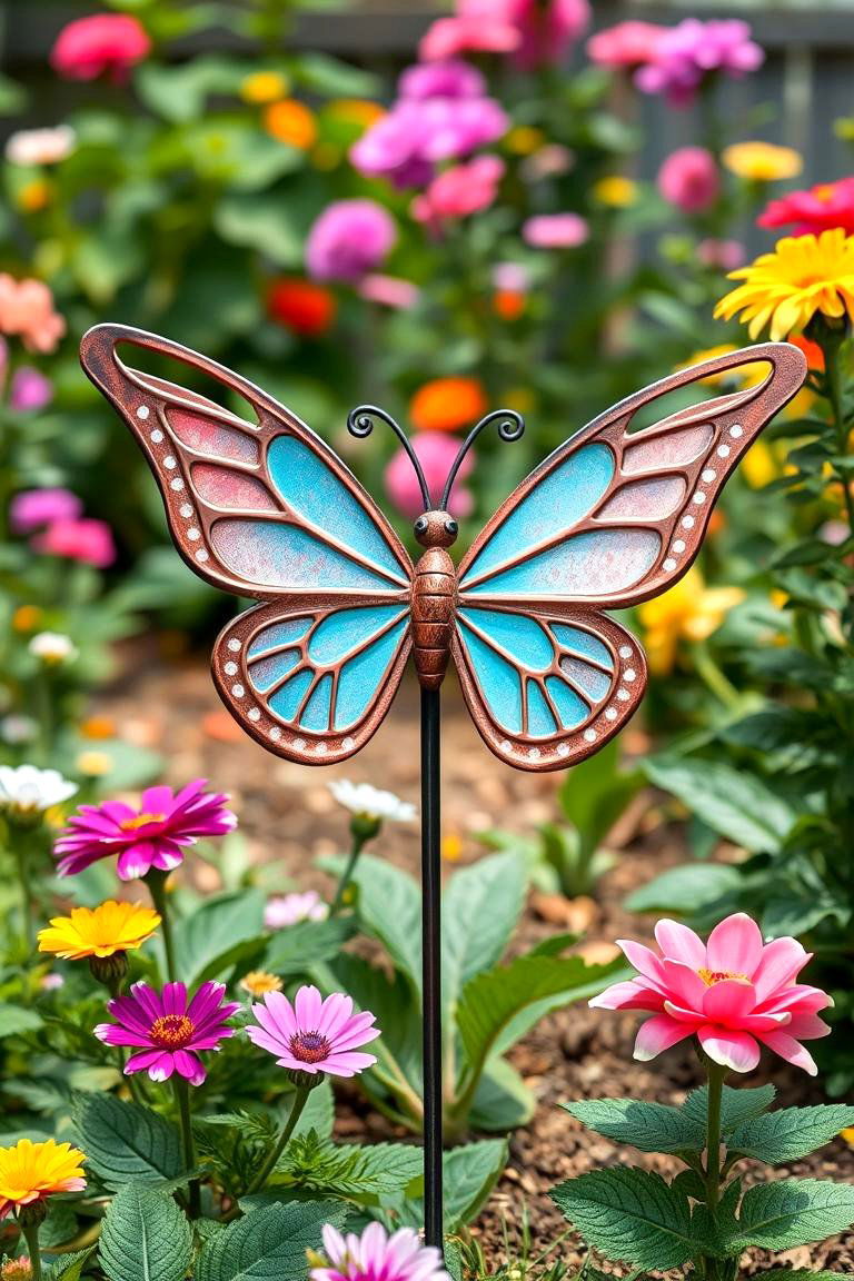 Butterfly Garden Statue - 25 Garden Centerpiece Ideas