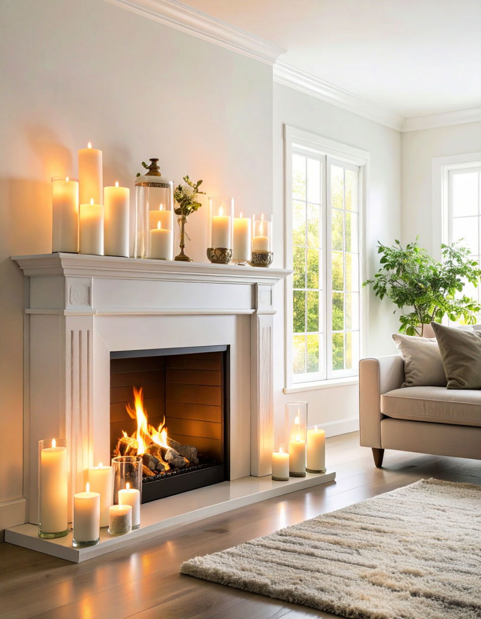 Candle Lit Mantels for Cozy Vibes