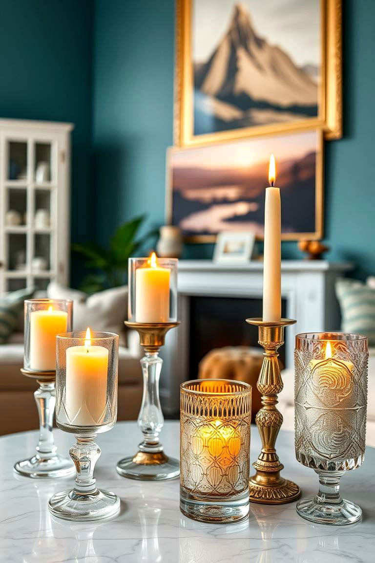 Candles in Decorative Glass Holders - 25 Decorating With Candles