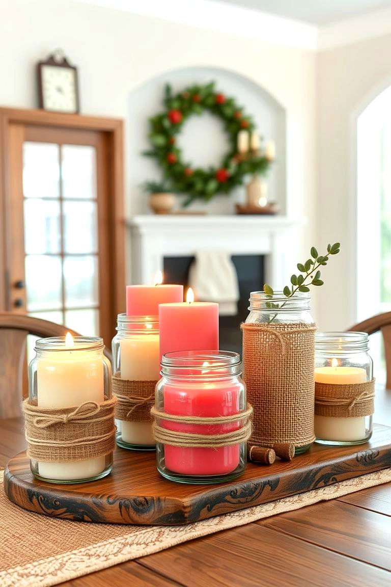 Candles in Glass Jars for Rustic Charm - 25 Decorating With Candles
