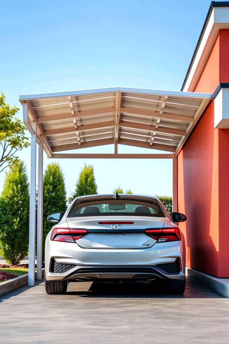 Carport with Side Walls - 25 Car Porch Design Ideas