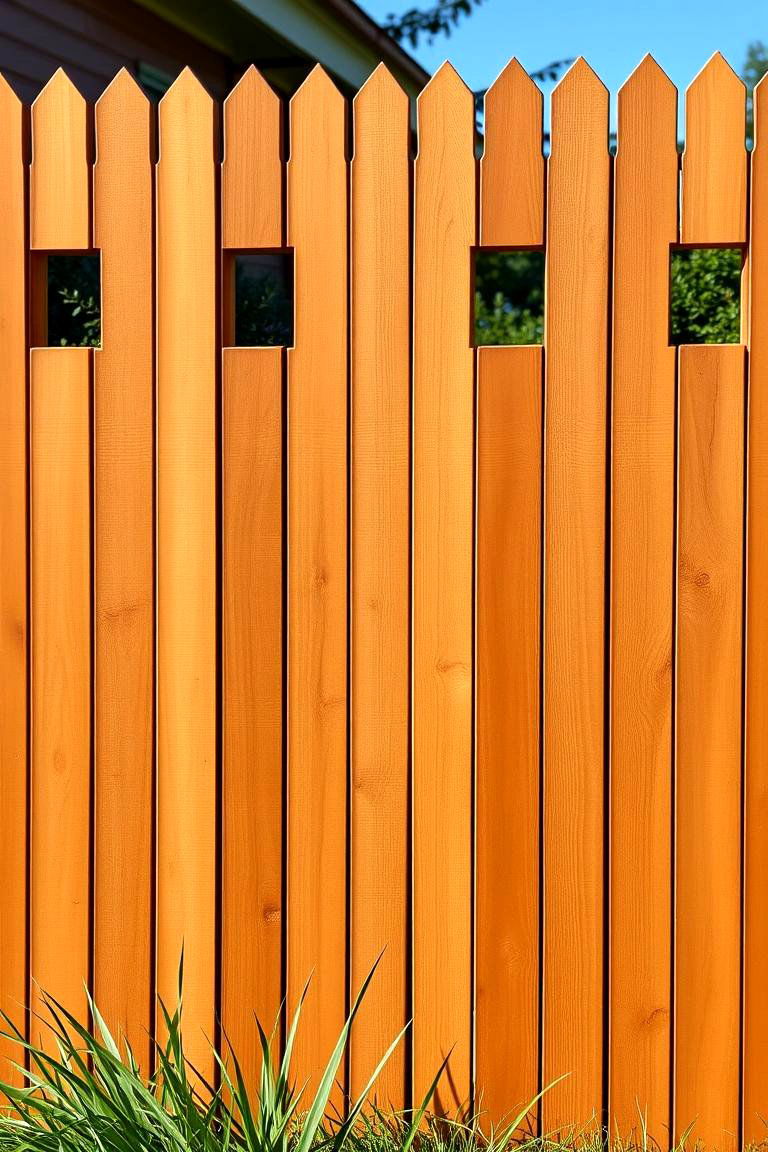 Cedar Fence with Window Inserts - 25 Cedar Fence Ideas