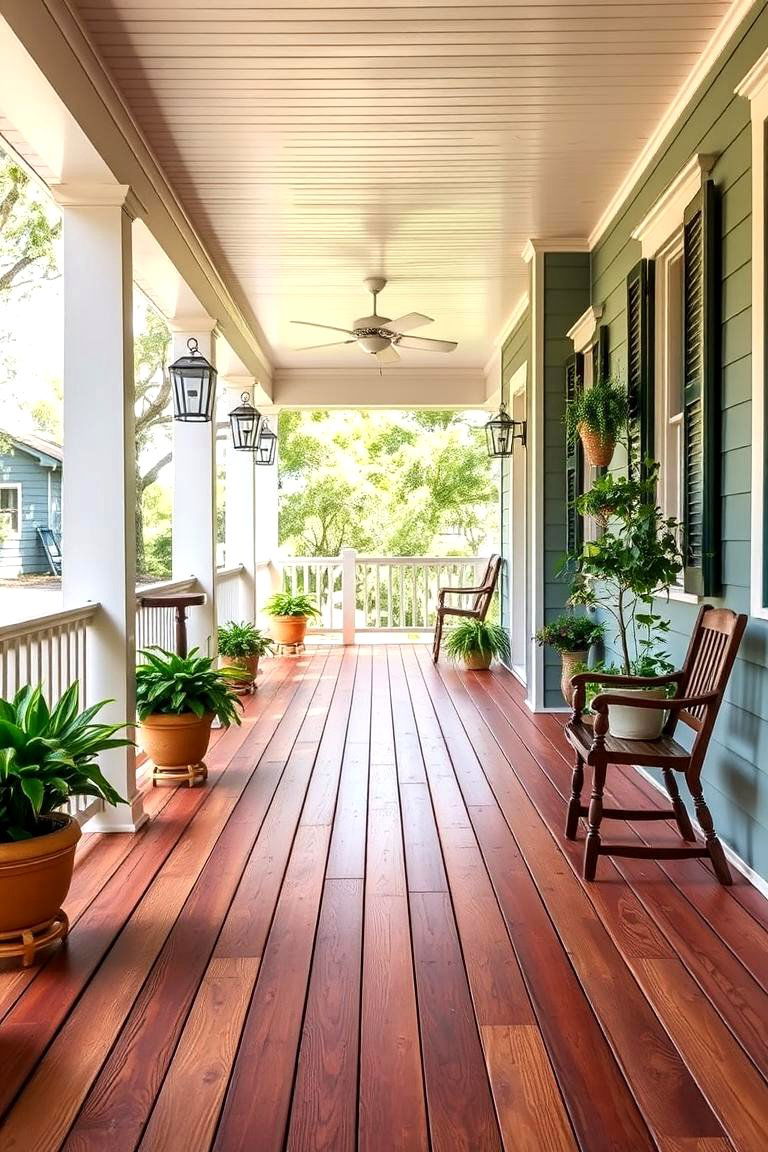 Cedar Porch Flooring for Natural Beauty and Resistance - 25 Porch Flooring Options