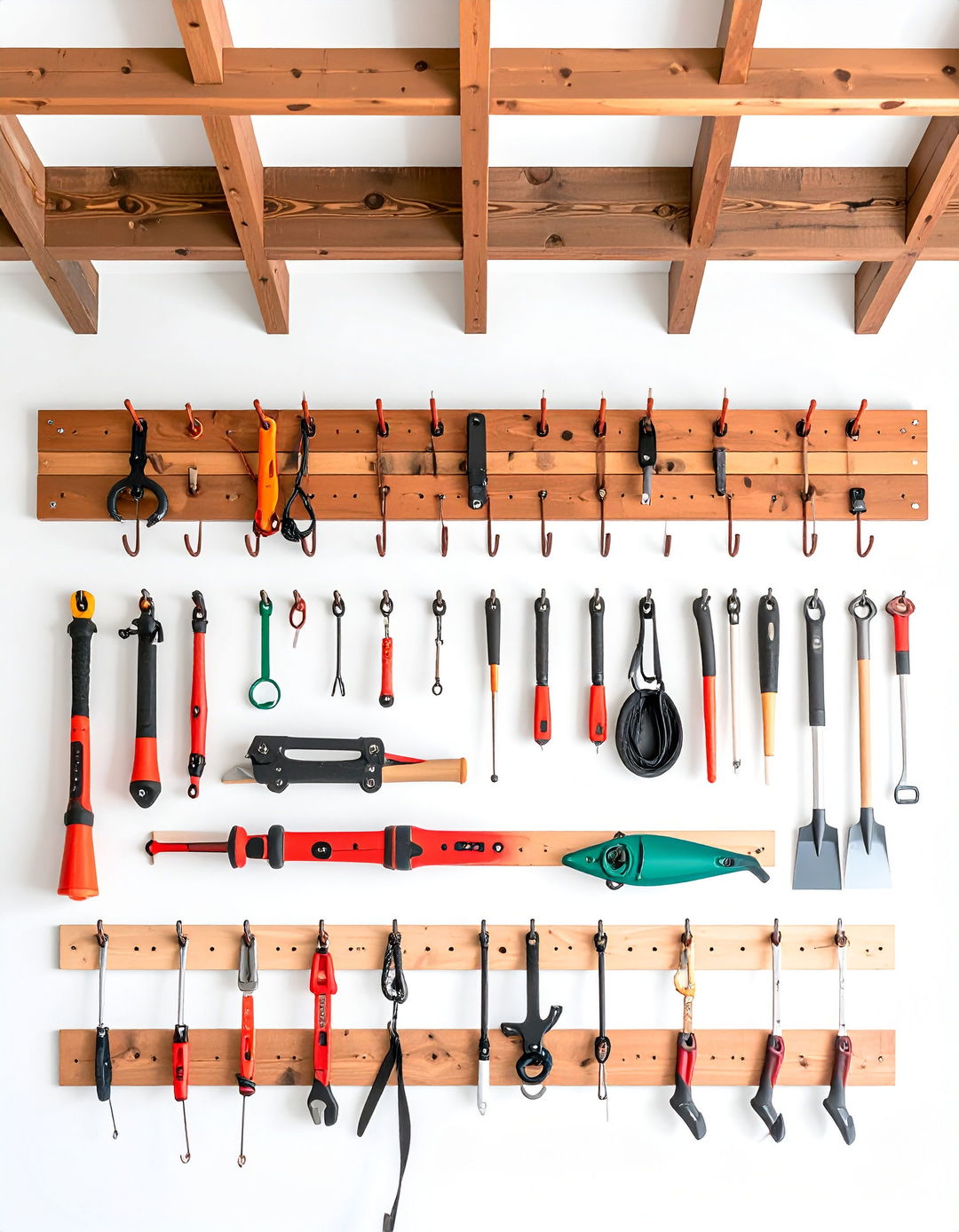 Ceiling Mounted Storage Hooks Garage Shelving Ideas