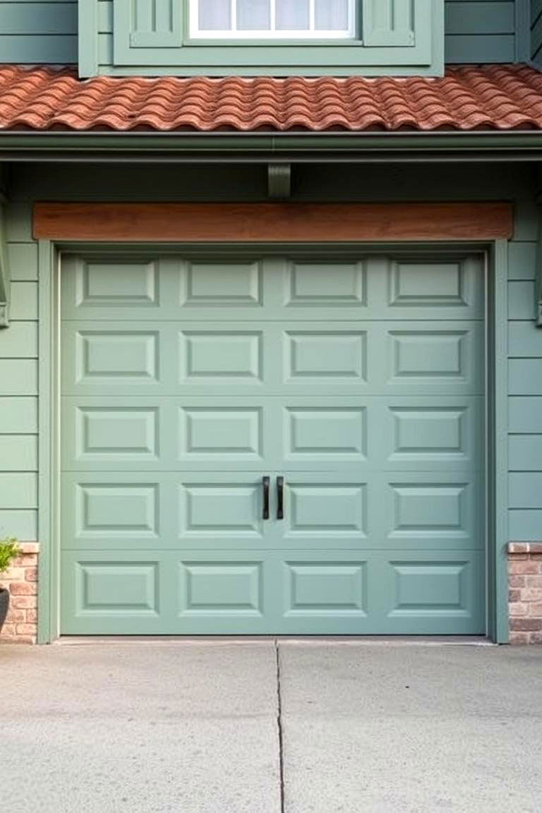 Celadon Green for a Light Sophisticated Look - 25 Green Garage Door Ideas