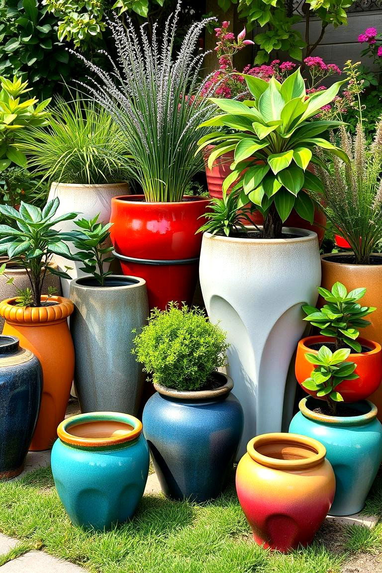 Ceramic Planters - 25 Garden Art Ideas