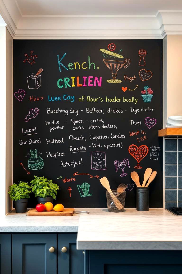 Chalkboard Wall - 25 Feature Wall Ideas