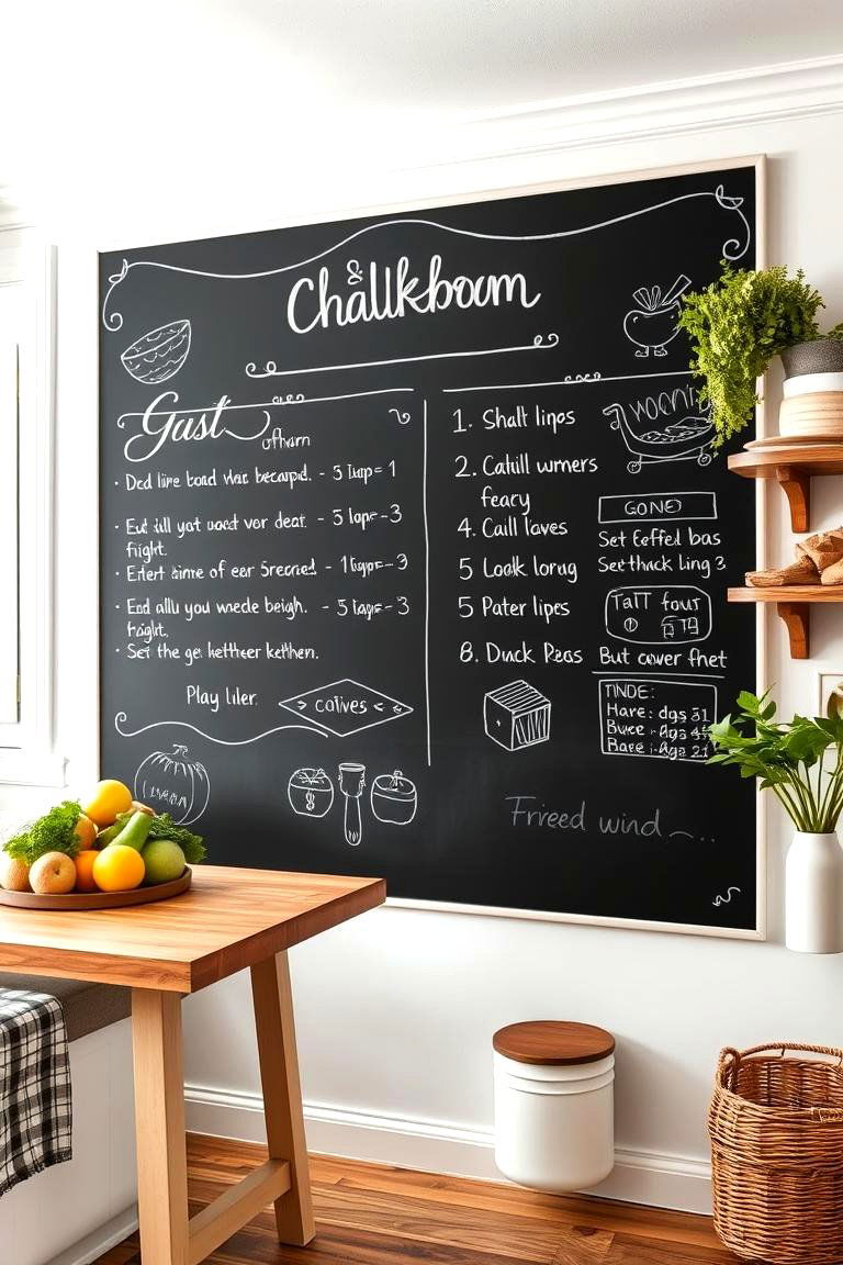 Chalkboard Walls - 25 Farmhouse Wall Decor Ideas