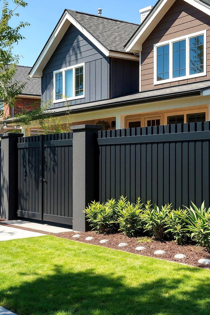 Charcoal Black for a Bold Luxurious Look - 25 Vinyl Fence Colors