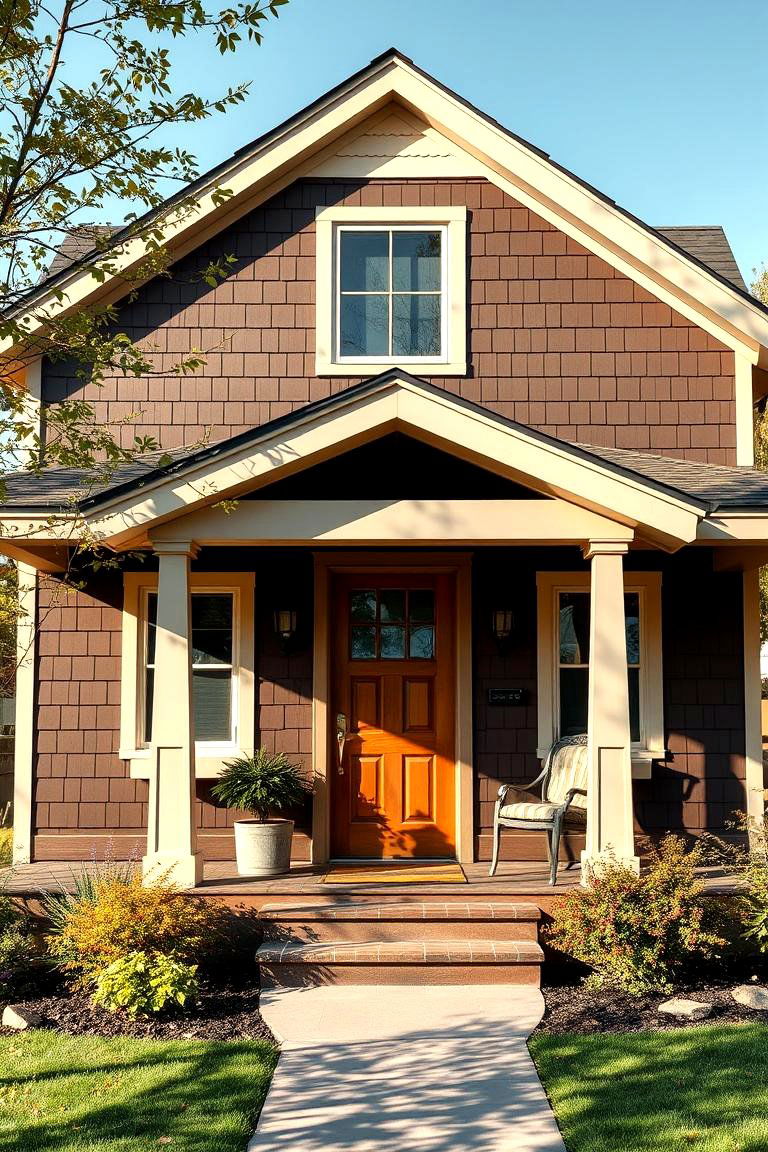 Chocolate Brown and Beige - 25 Exterior Color Palettes for Small Homes