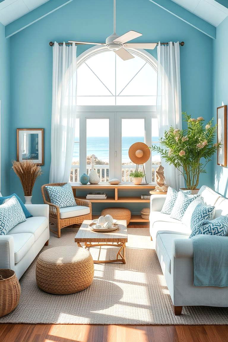 Choose a Coastal Inspired Theme for Relaxation - 25 California Room Design Ideas