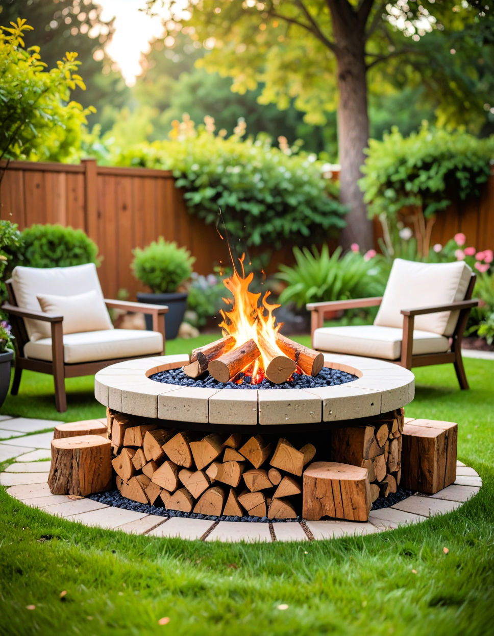Cinder Block Firewood Holder