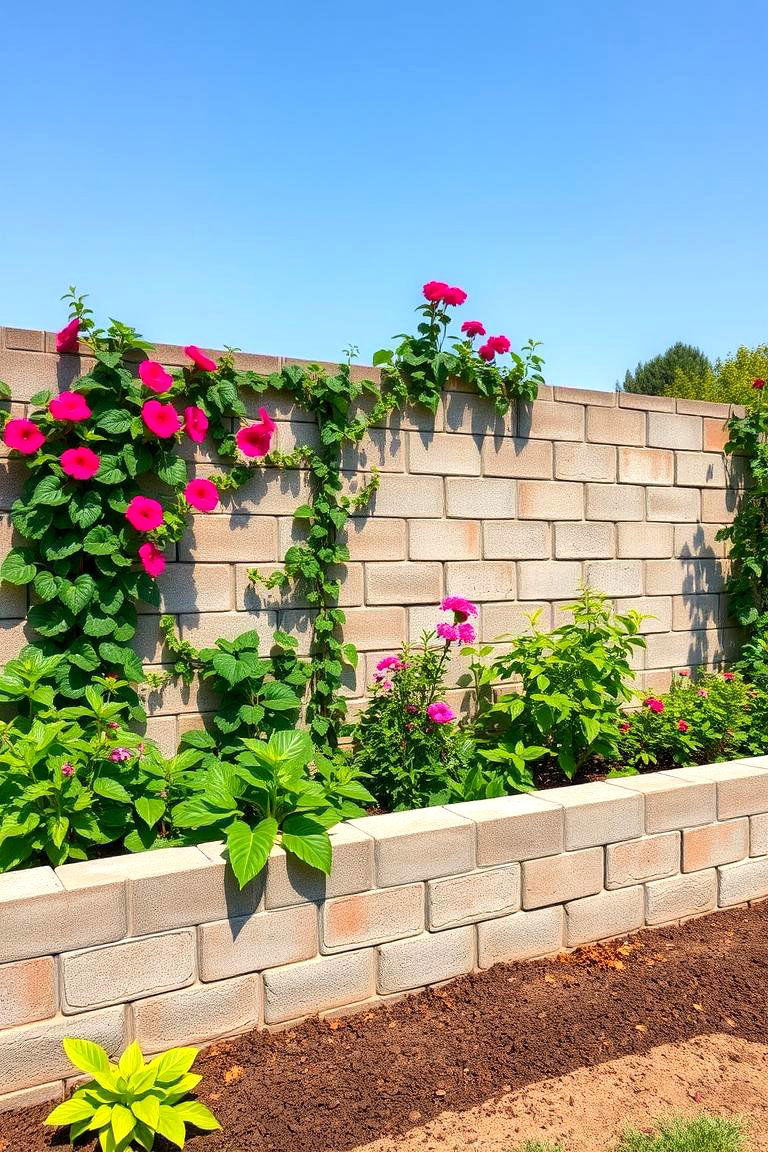 Cinder Block Garden Wall - 25 Cinder Block Garden Ideas