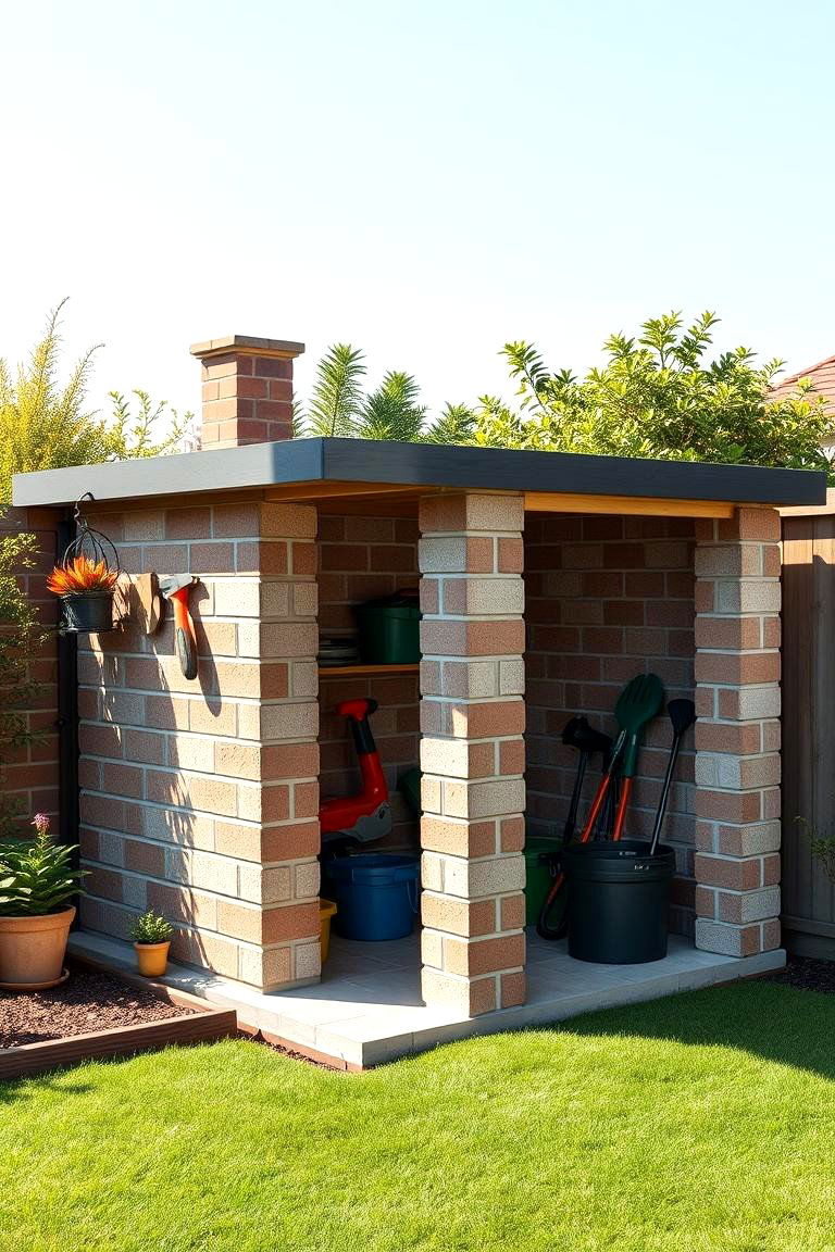 Cinder Block Storage Shed - 25 Cinder Block Garden Ideas