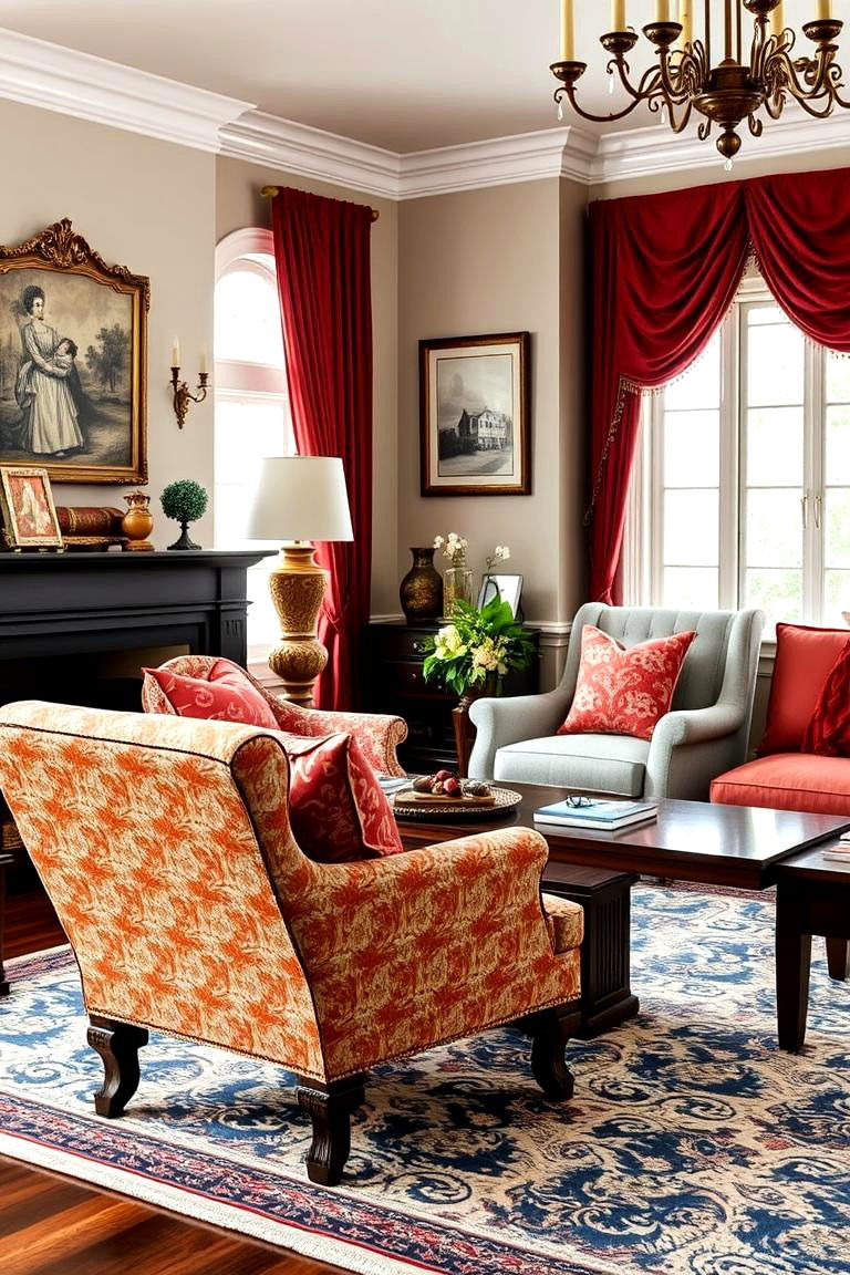 Classic Accent Chairs for Added Personality - 25 Traditional Living Room Ideas
