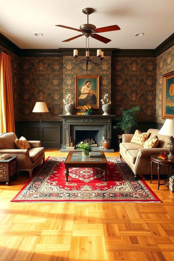 Classic Area Rugs - 25 Vintage Living Room Ideas