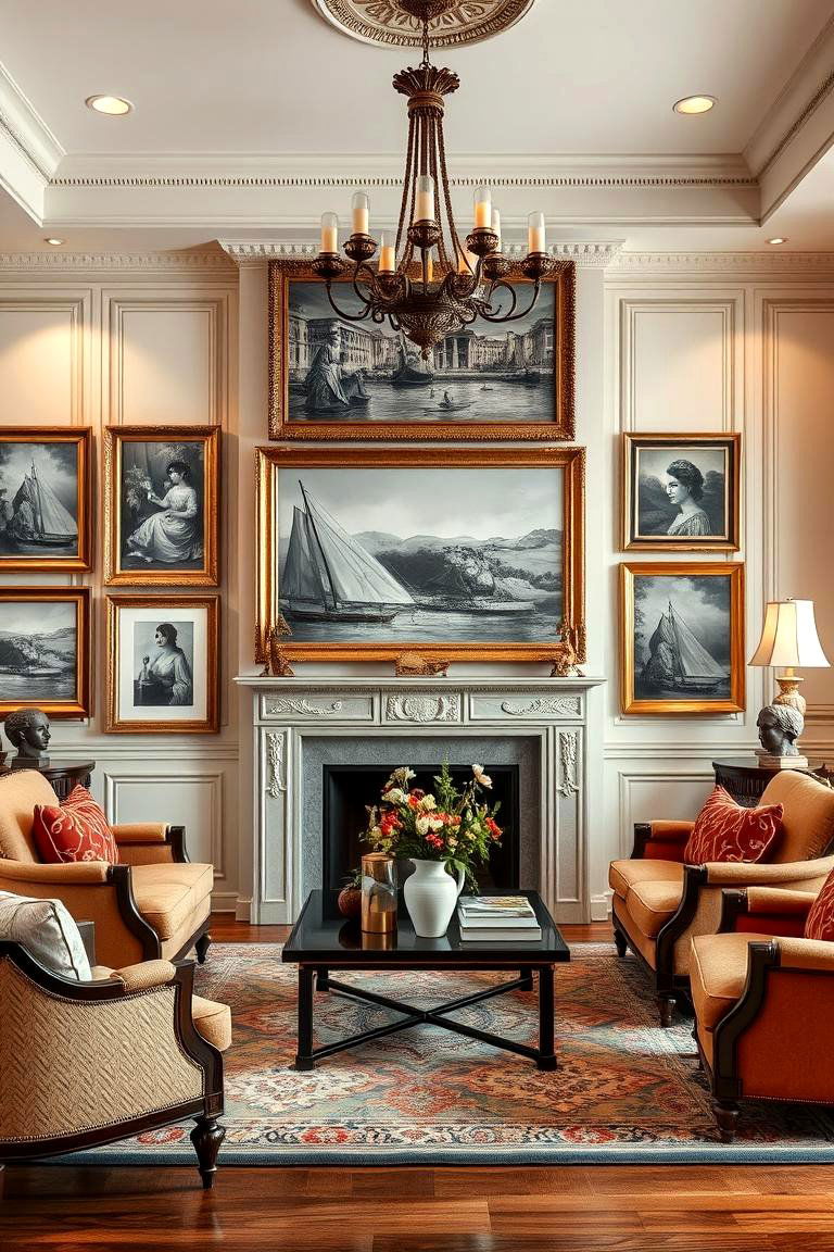 Classic Artwork to Enhance Your Walls - 25 Traditional Living Room Ideas