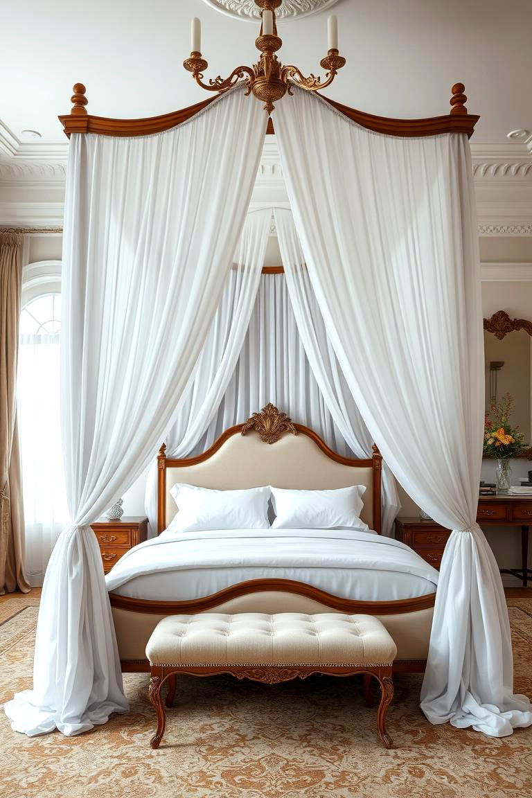 Classic Canopy for an Added Touch of Romance - 25 Victorian Bedroom Ideas