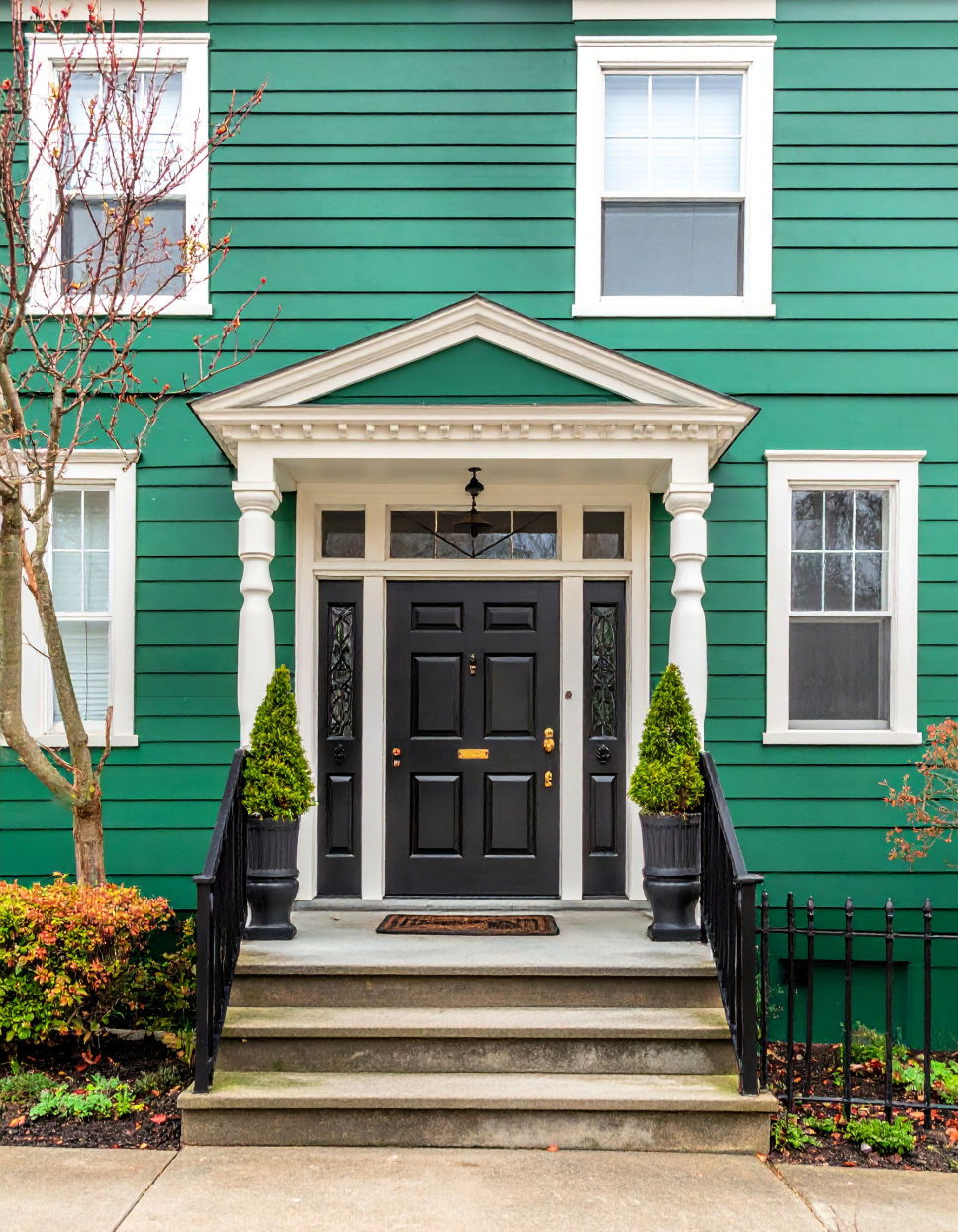 Classic Emerald Green with Black Doors