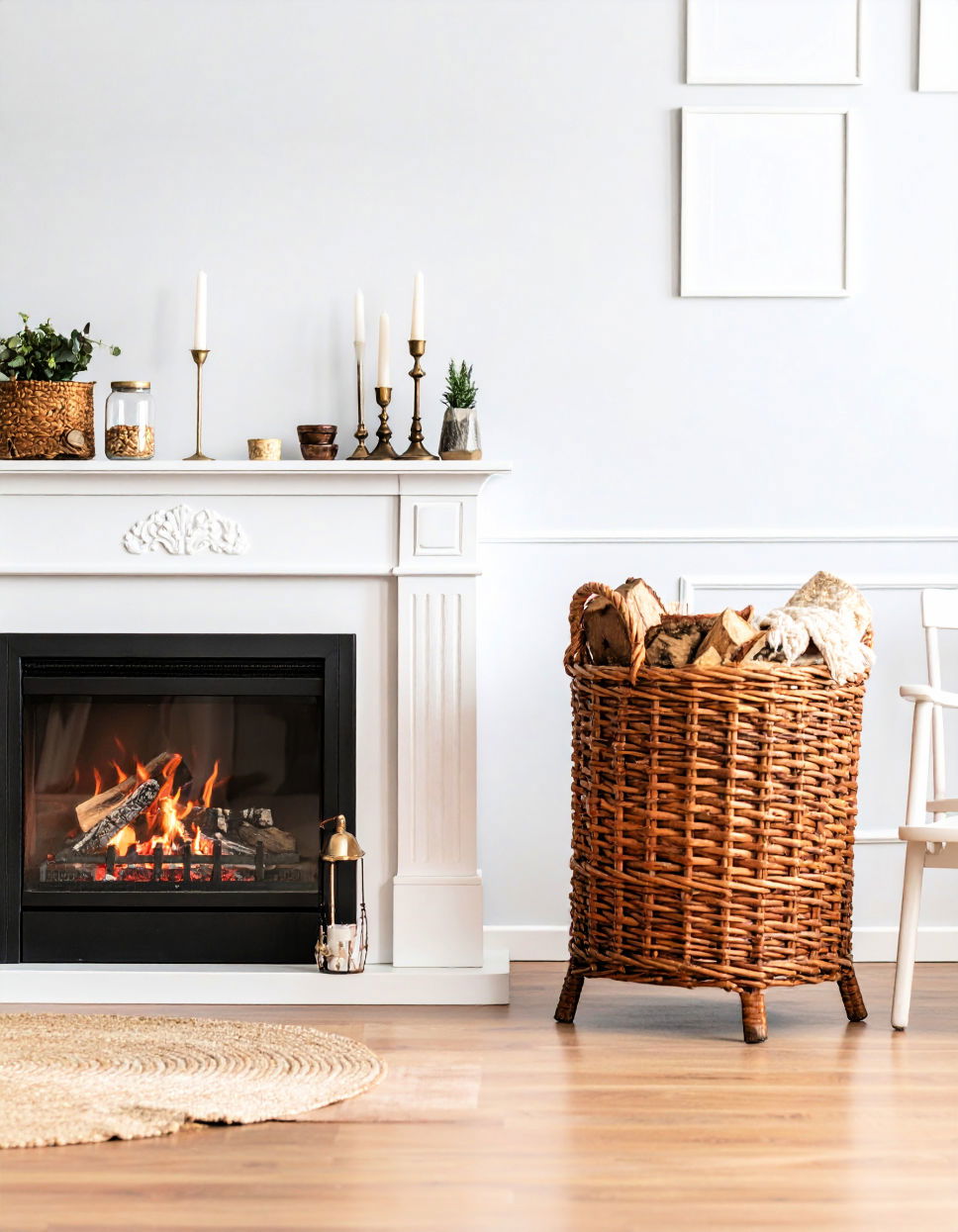 Classic Fireplace Baskets for Log Storage Traditional Fireplaces