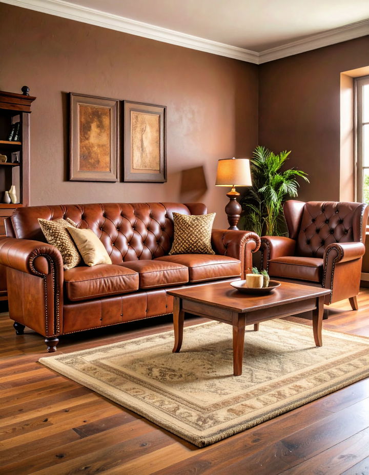 Classic Leather Furniture Vintage Living Room Ideas