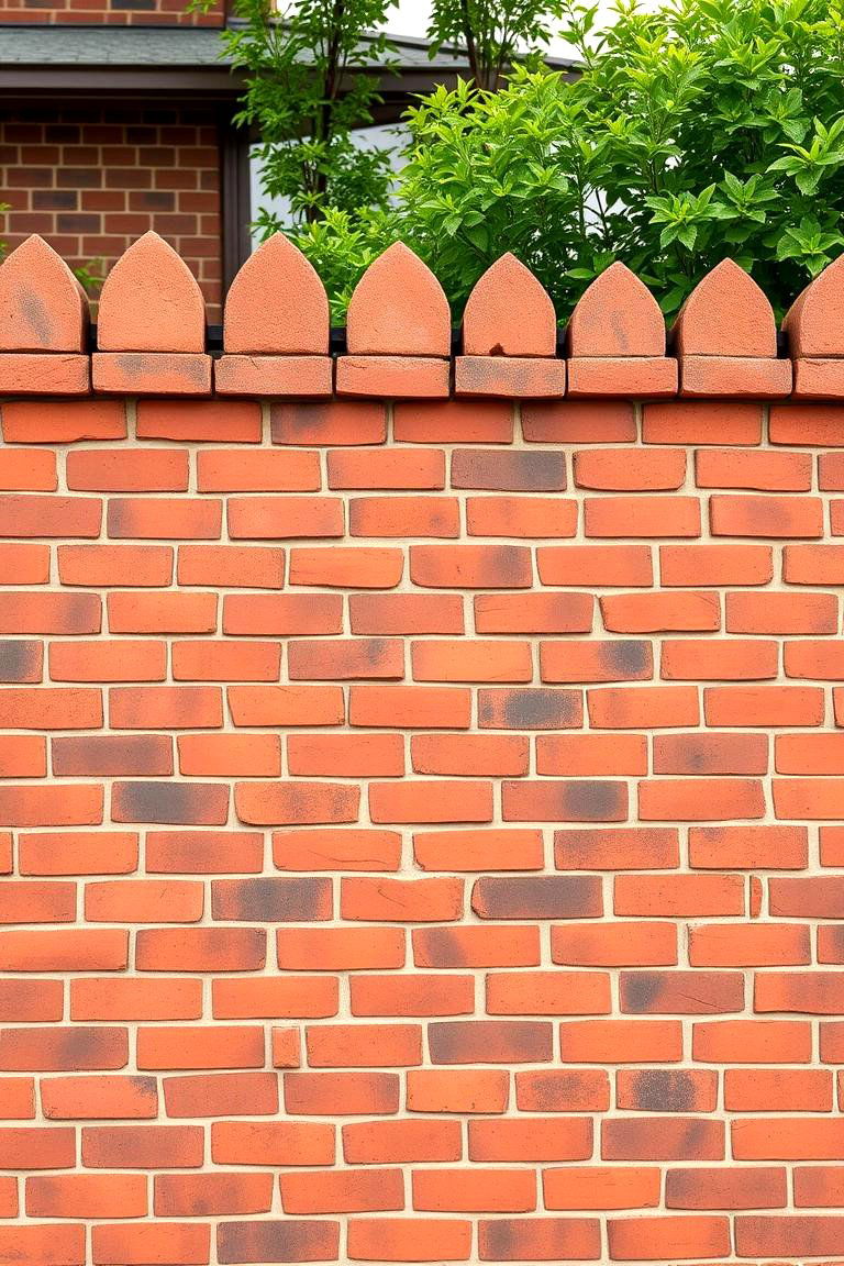 Classic Red Brick Fence - 25 Front Yard Brick Fence Ideas