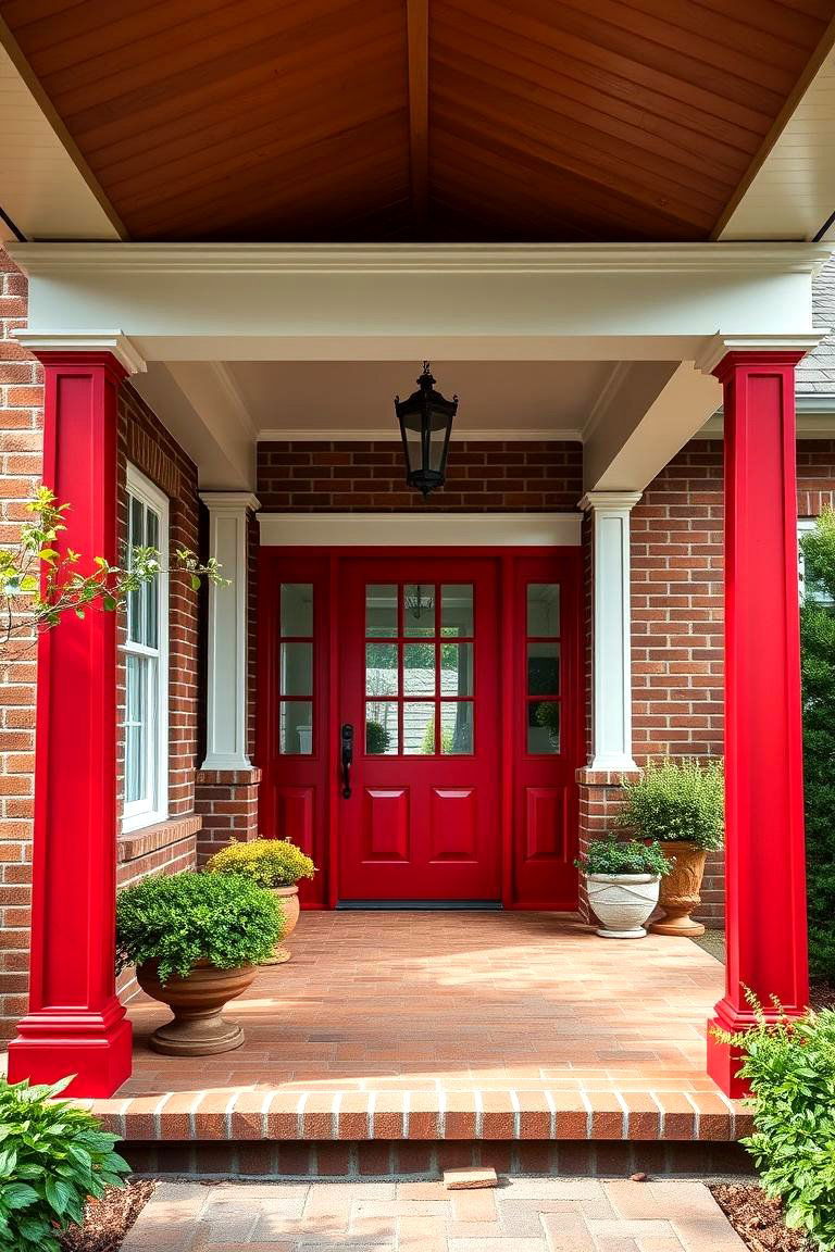 Classic Red to Evoke Timeless Warmth - 25 Porch Paint Colors
