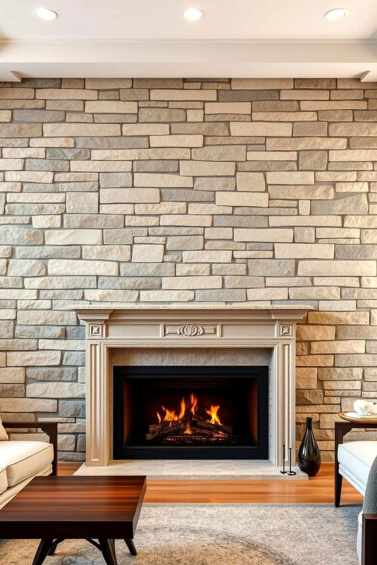 Classic Stone Fireplace Wall for Timeless Elegance - 25 Fireplace Wall Ideas