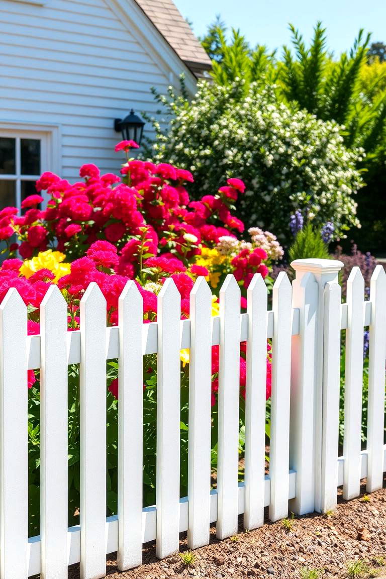 Classic White for a Timeless Look - 25 Fence Painting Ideas