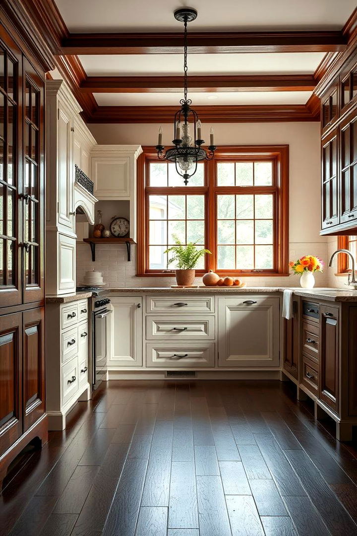 Classic Wood Floors for Timeless Appeal - 25 Victorian Kitchen Ideas