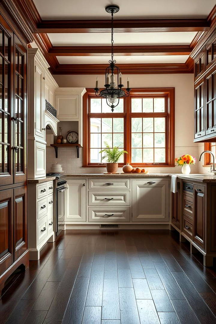 Classic Wood Floors for Timeless Appeal - 25 Victorian Kitchen Ideas