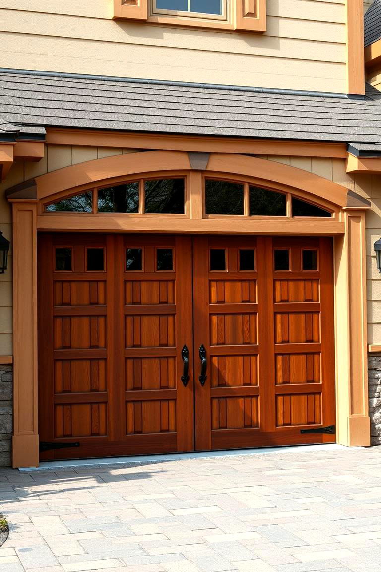Classic Wooden Garage Doors - 25 Garage Entryway Ideas