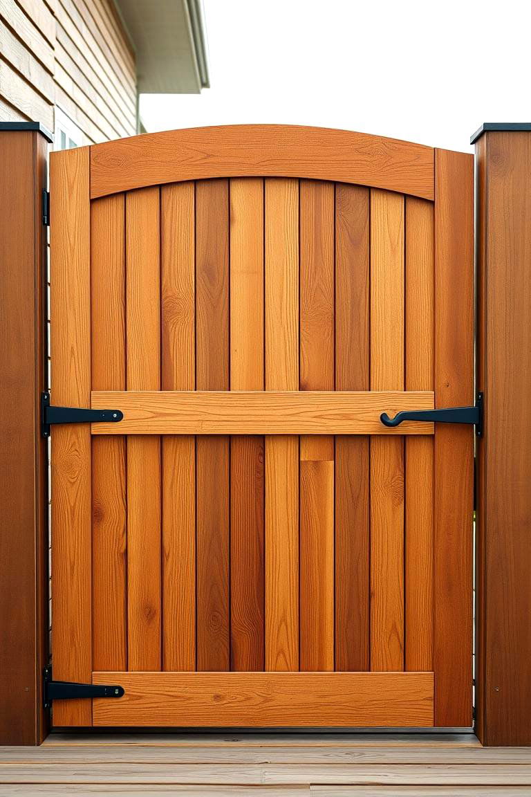 Classic Wooden Gate for a Timeless Look - 25 Deck Gate Ideas