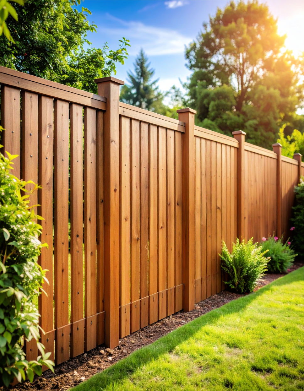 Classic Wooden Privacy Fence Corner Fence Ideas