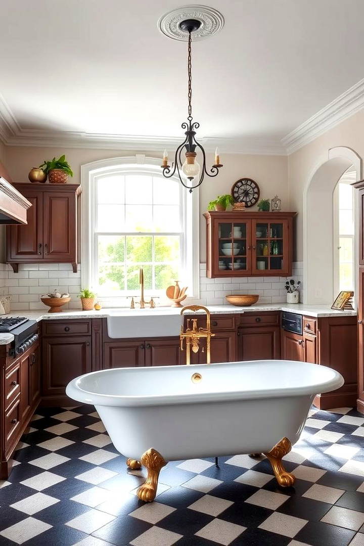Clawfoot Bathtub for a Victorian Touch - 25 Victorian Kitchen Ideas