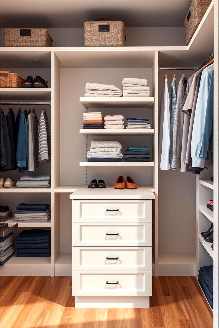 Closet Island with Pull Out Shelves - 25 Closet Island Ideas