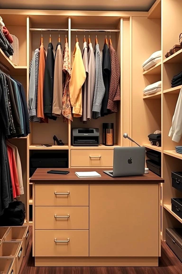 Closet Island with a Desk - 25 Closet Island Ideas