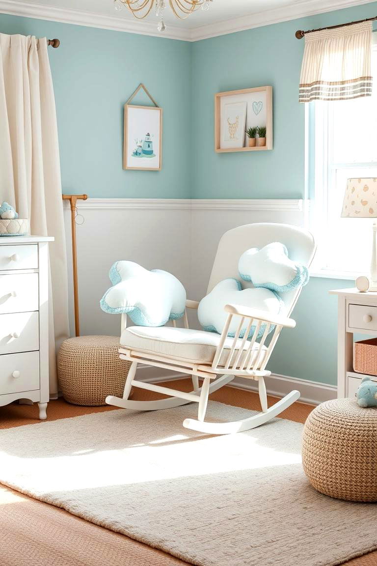 Cloud Inspired Baby Feeding Chair for Cozy Nursing Time - 25 Cloud Themed Nursery Ideas