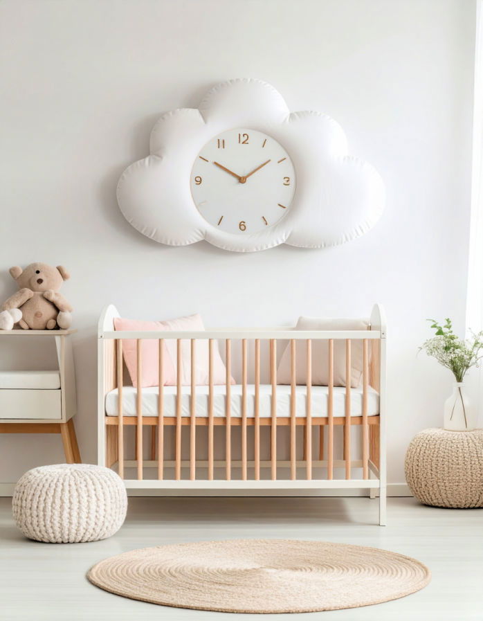Cloud Themed Wall Clocks for Functional Decor