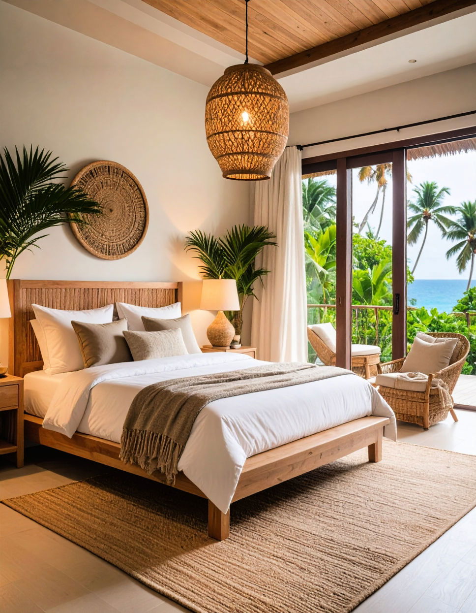 Coastal Inspired Lighting for Warmth and Ambience Tropical Bedroom Ideas