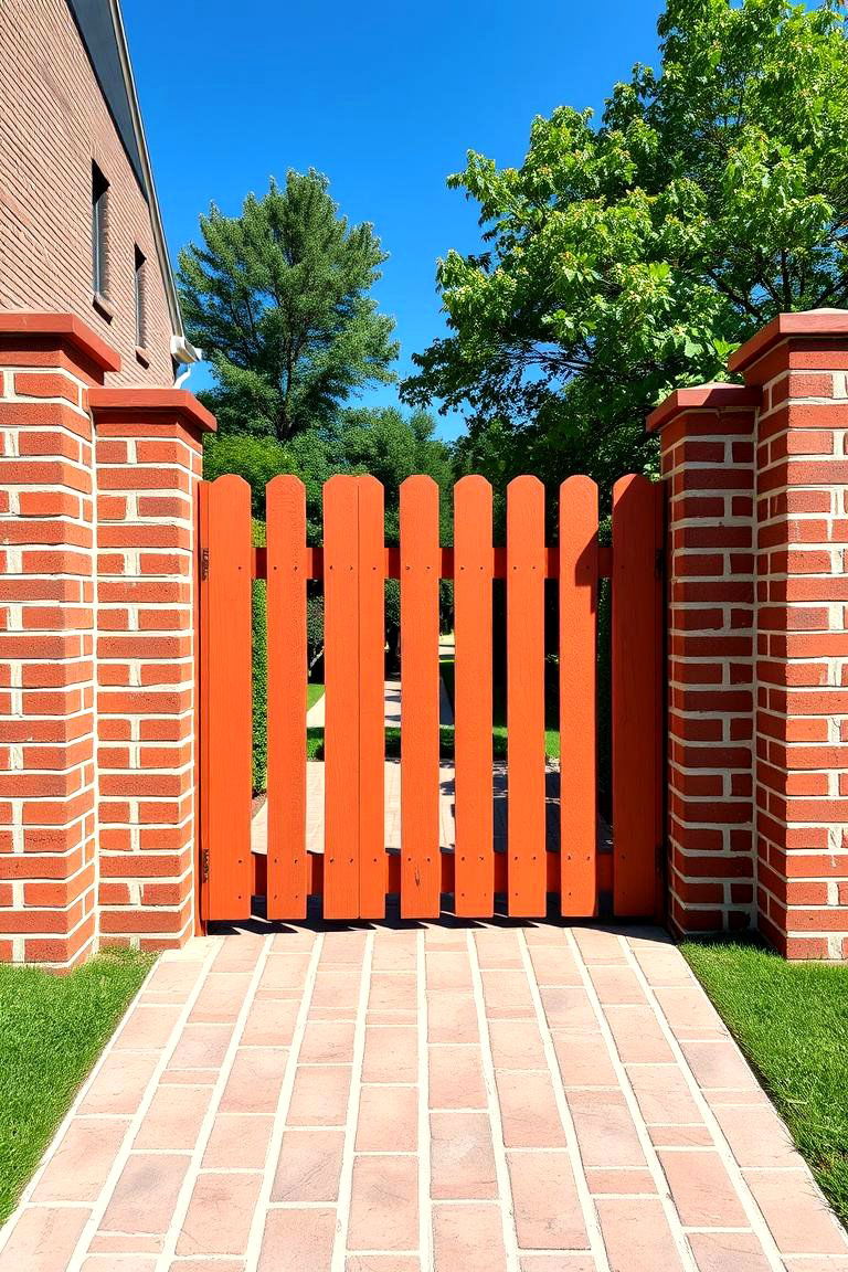 Colonial Brick Fence Style - 25 Front Yard Brick Fence Ideas