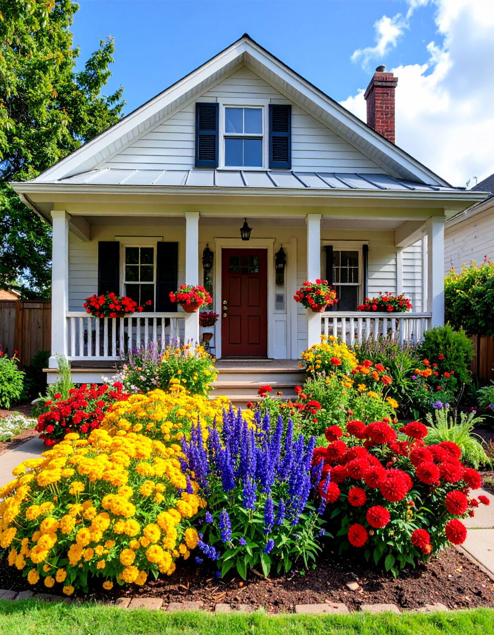 Color Contrasting Flower Bed