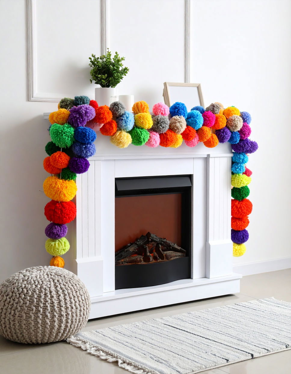 Colorful Pom Pom Garland