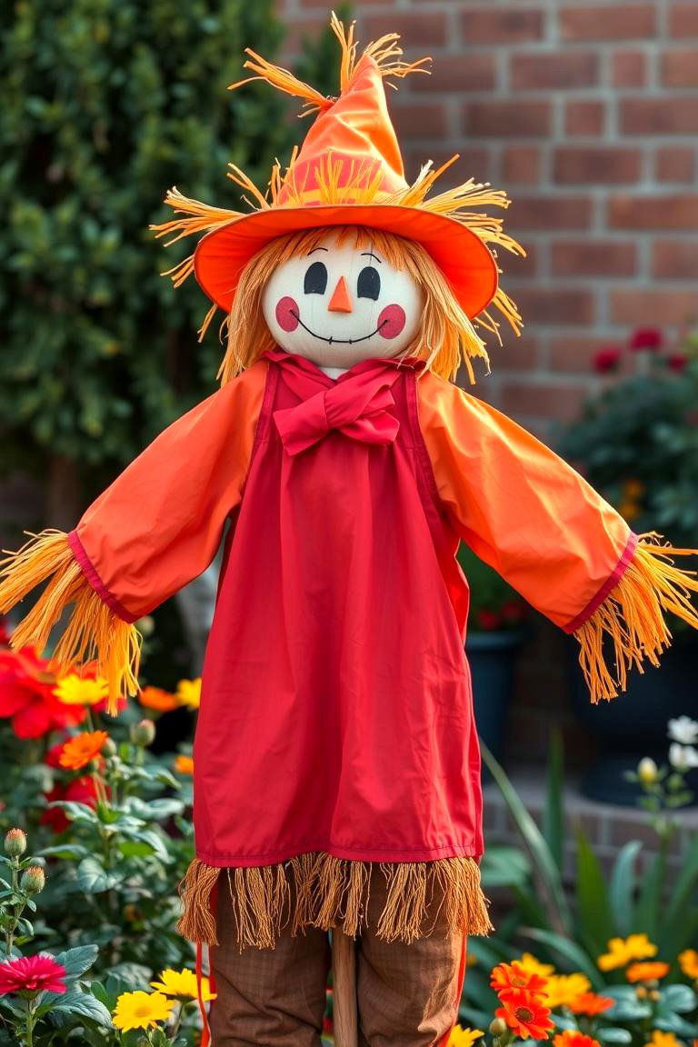 Colorful Scarecrow - 25 Garden Scarecrow Ideas