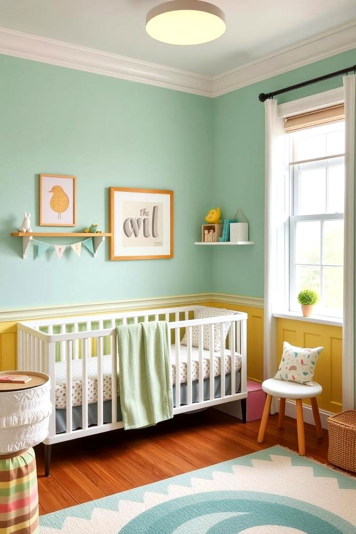 Colorful Wainscoting for a Playful Atmosphere - 25 Wainscoting Nursery Ideas